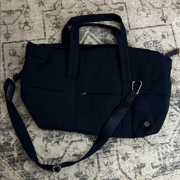 lululemon athletica Handbags - lululemon athletica Dark Navy Travel Tote with Crossbody Strap